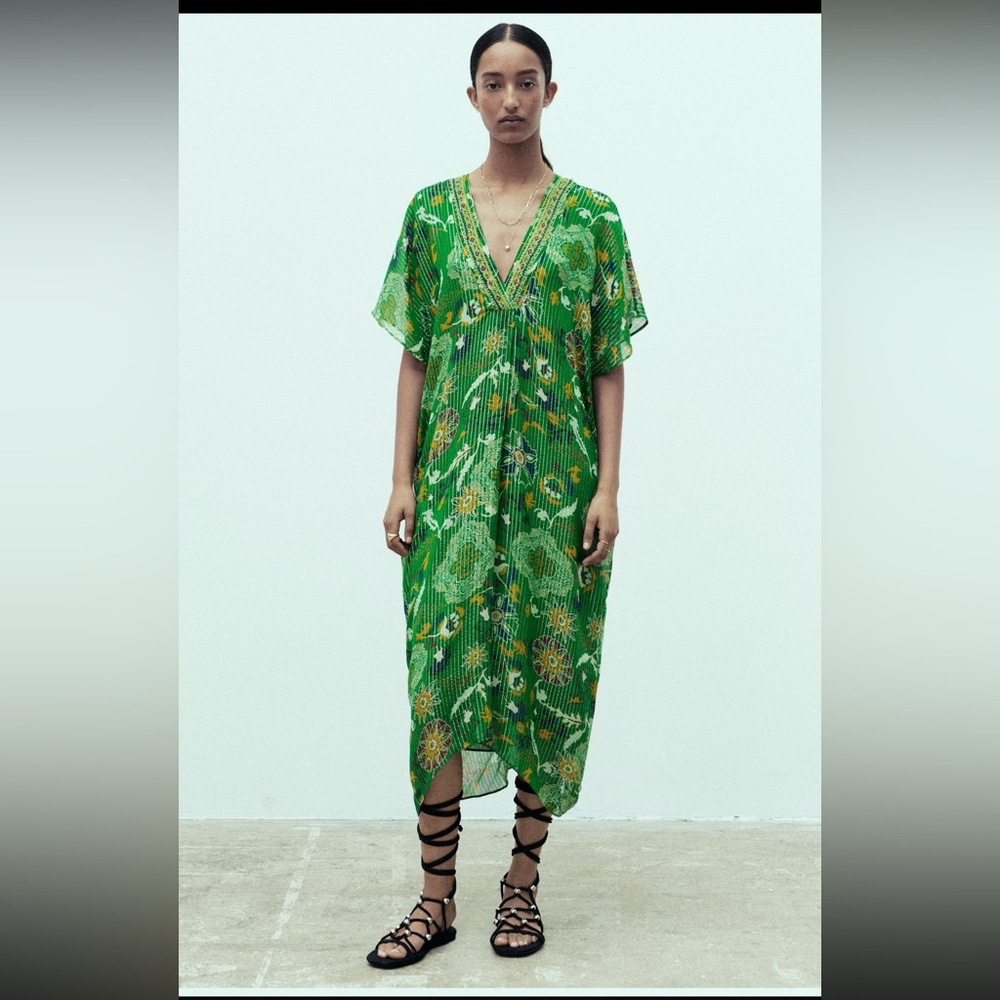 Zara printed shimmery kaftan